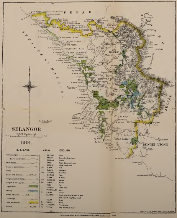 Peta Selangor, tahun 1901