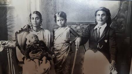 Family picture of my grandfather when he was Kajang West Country Estate Kangany. Picture taken in 1921.