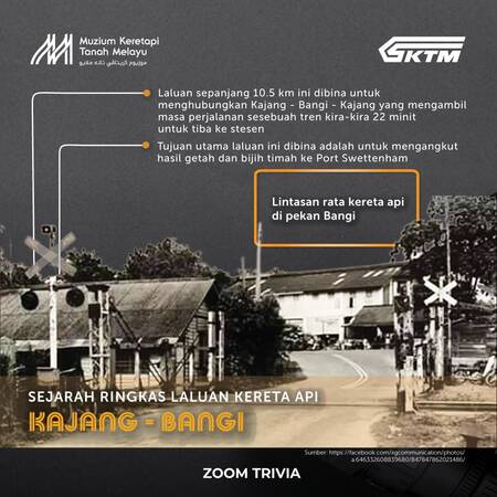 Lintasan rata kereta api di pekan Bangi