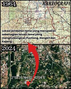 Lokasi jambatan lama (peta 1964)