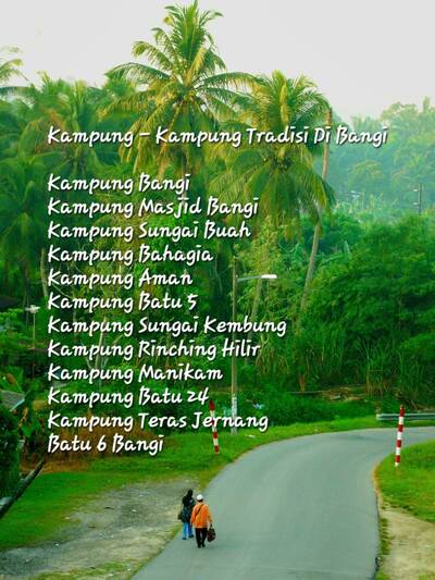 Kampung-kampung tradisi di Bangi