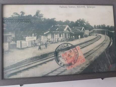postcard photo of Kajang Railway Station dated 1912