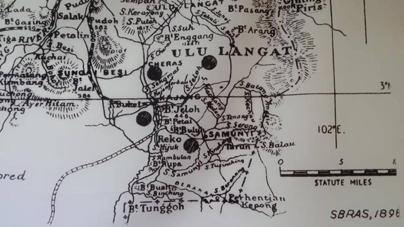 Location of mines in Hulu Langat.