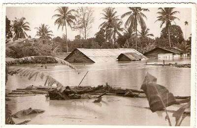 Sekitar tebing Sungai Langat di Kampung Jambu, Kajang, 1971