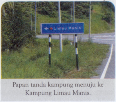 Papan tanda Kampung Limau Manis