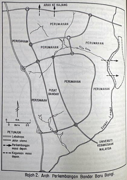 Rajah 2: Arah Perkembangan Bandar Baru Bangi Rajah 2: Arah Perkembangan Bandar Baru Bangi