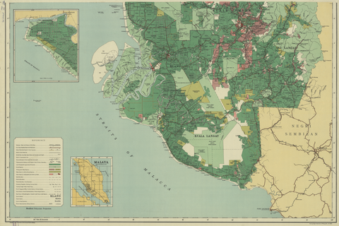 Malaysia, Malaya, Selangor 1950, Land Use, South Sheet, 1950, 1:126 720