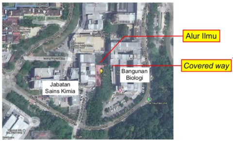 Koridor (032), Pejabat Pengurusan Paku Pakis (034) dan Covered Way / Tingkat bawah