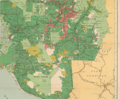 Peta Lembah Klang dan Langat, tahun 1950-an