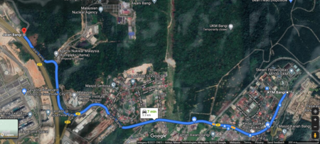 KTM Bangi-Tapak Kuari: 3.3km (2 batu)
