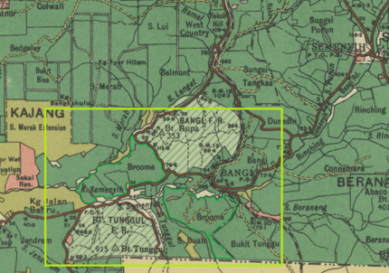 Peta Ladang Broome, 1950