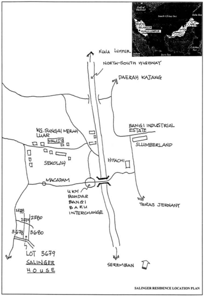 Peta lokasi di Bangi (1998)