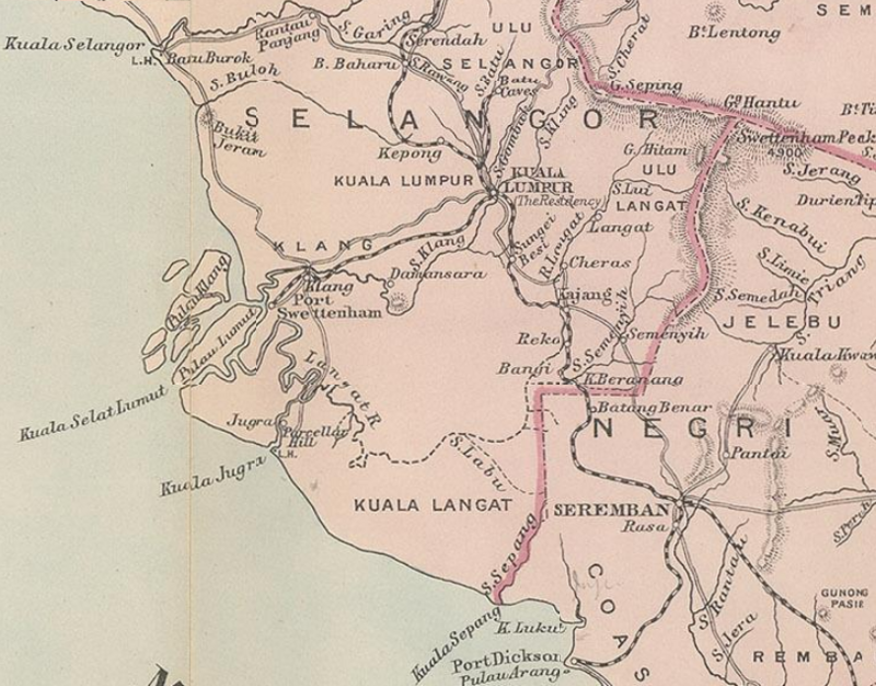 Peta Jalan dan Landasan di Selangor, 1906
